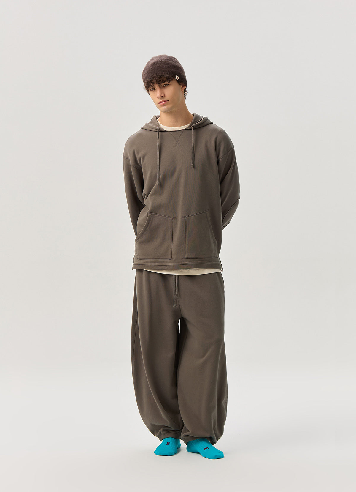 Cinch sweat hoodie (Unisex)_Morel
