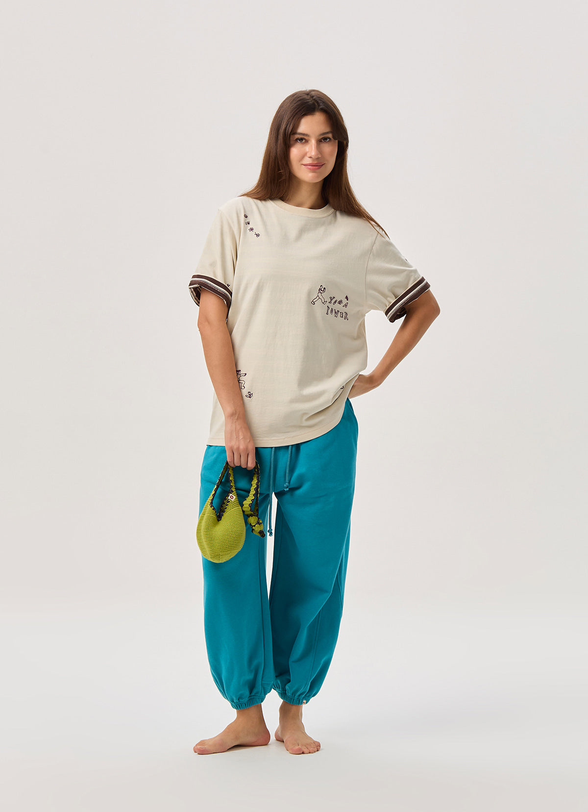Diagonal jogger pants (Zurry ver.) (Unisex)_Biscay Bay