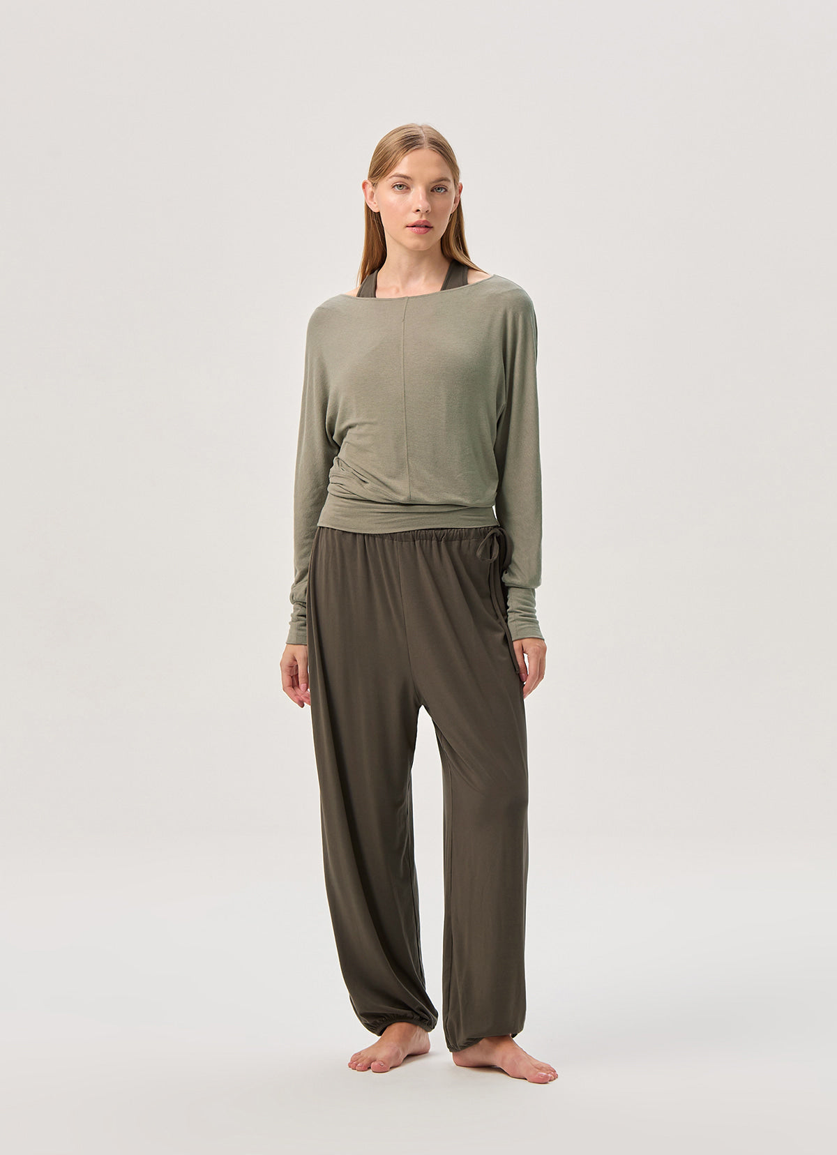 Soft wide long sleeve_Taupe