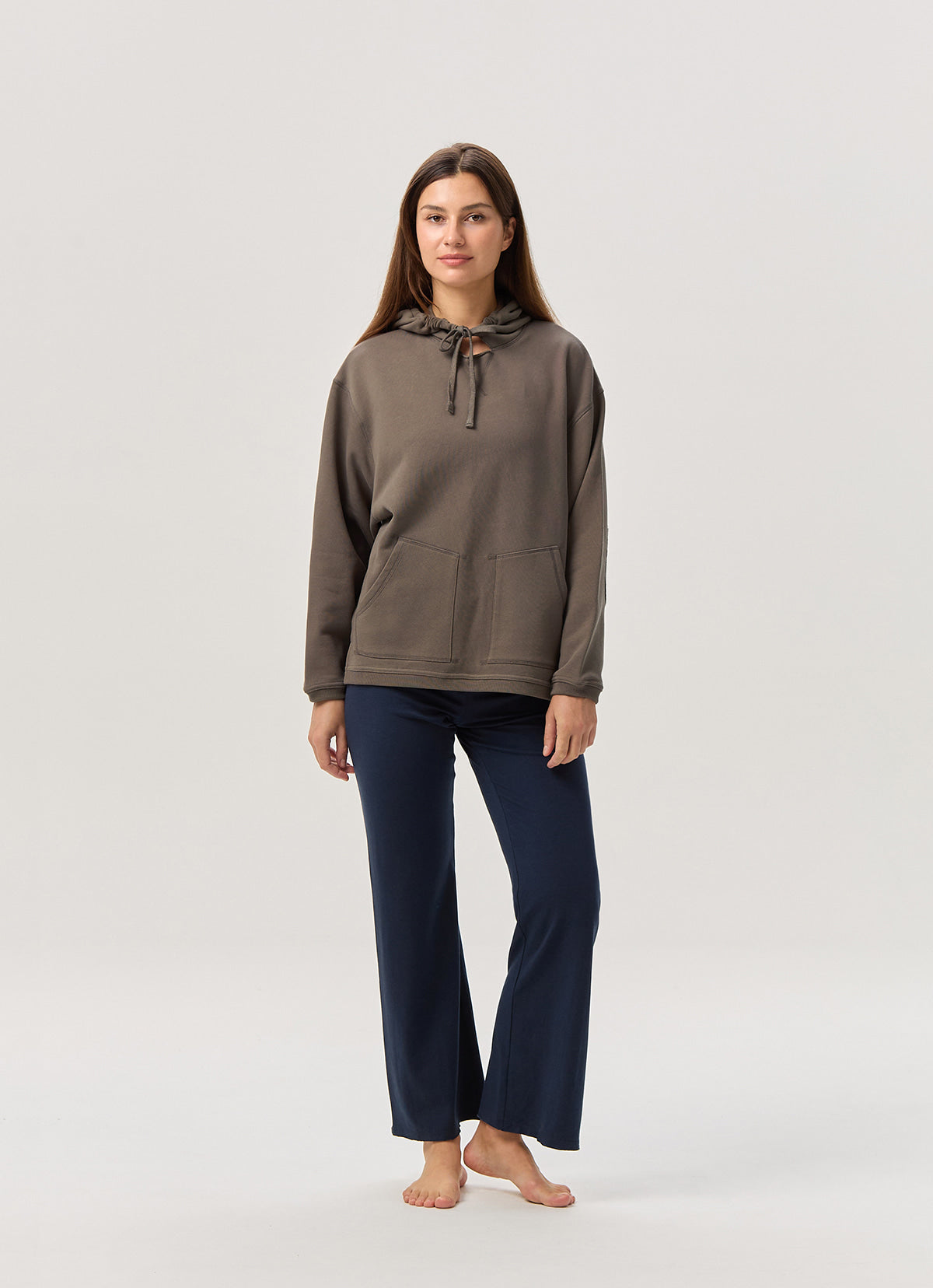 Cinch sweat hoodie (Unisex)_Morel