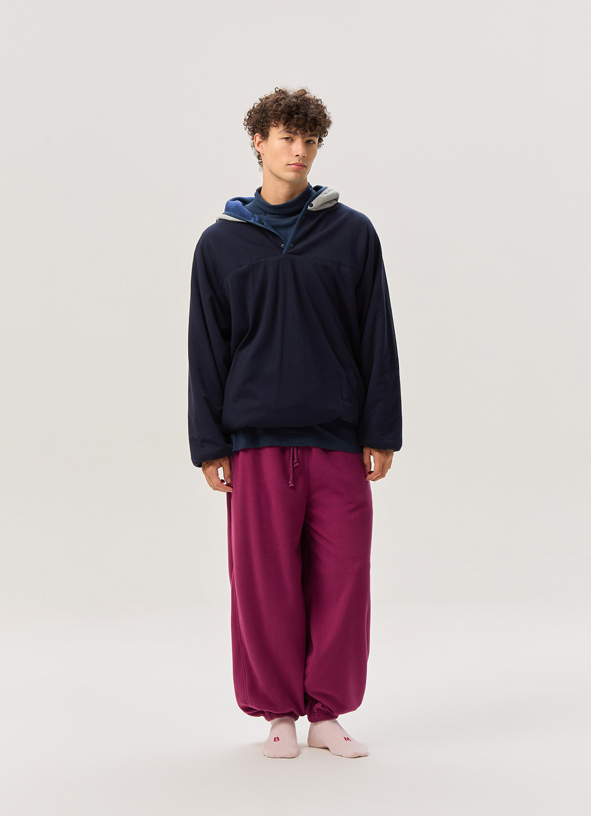 Melana fleece hoodie (Unisex)_Blue