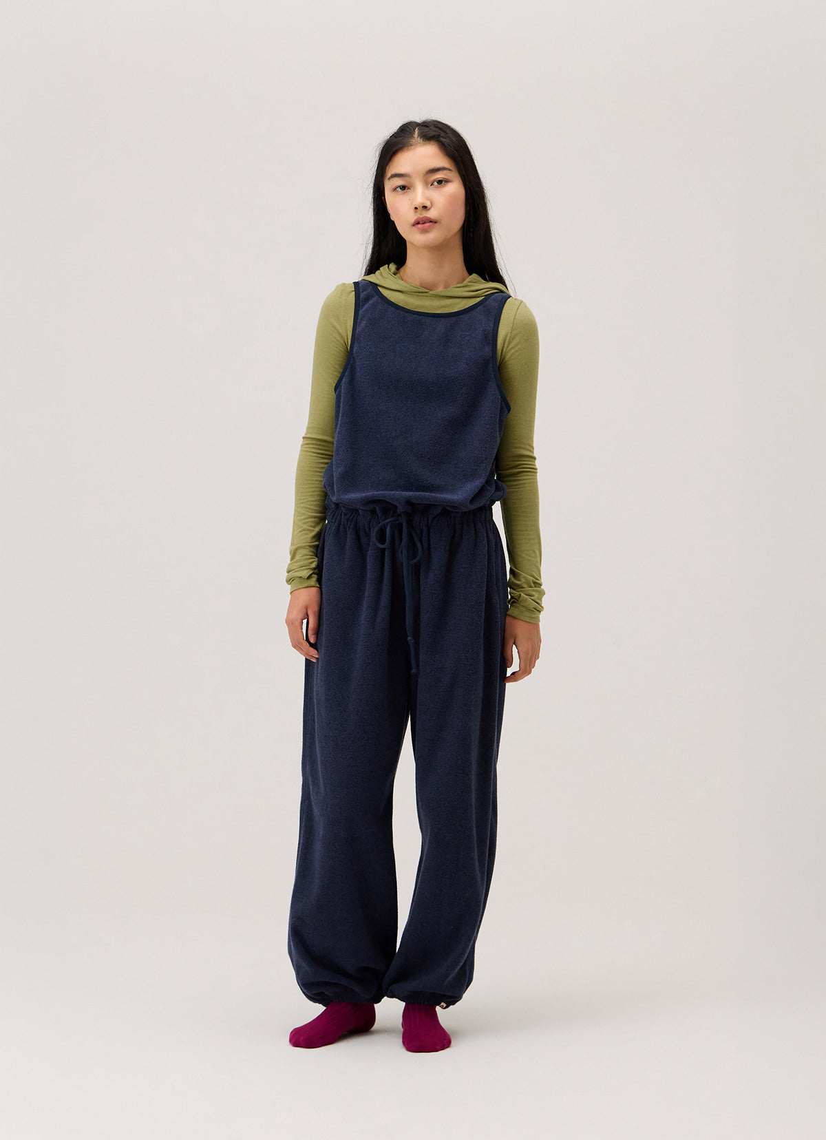 Fleece overalls_Blue Multi