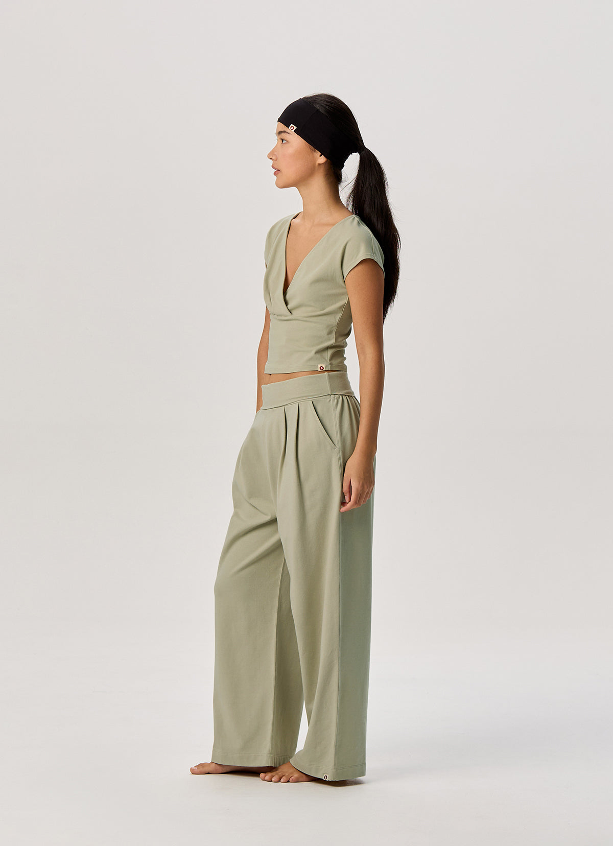 Fortune straight pants_Moss Gray