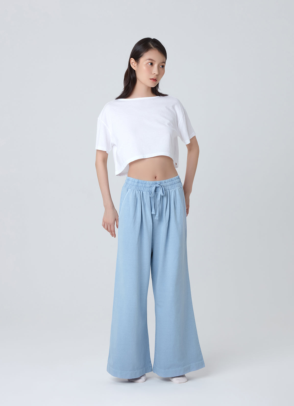 Pubar Wide pants_Blue Heron