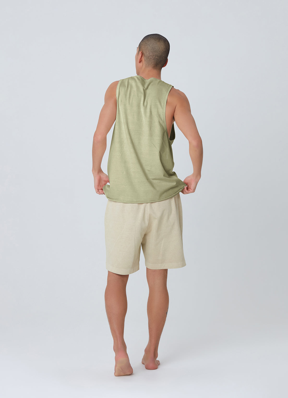 Short sleeve tank top (For Men)_Desert Sage