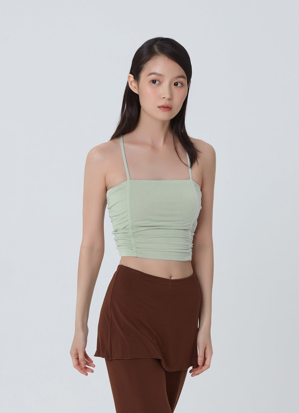 Shirring tank top_Desert Sage