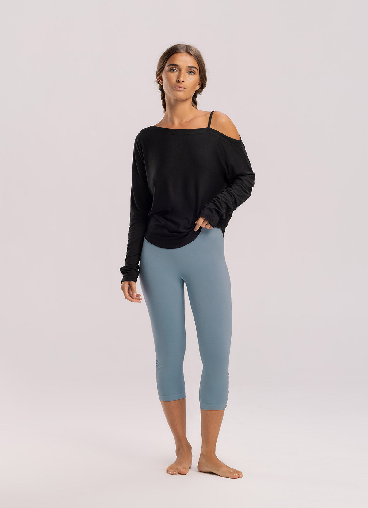 Seamless shirring leggings_Mountain Spring