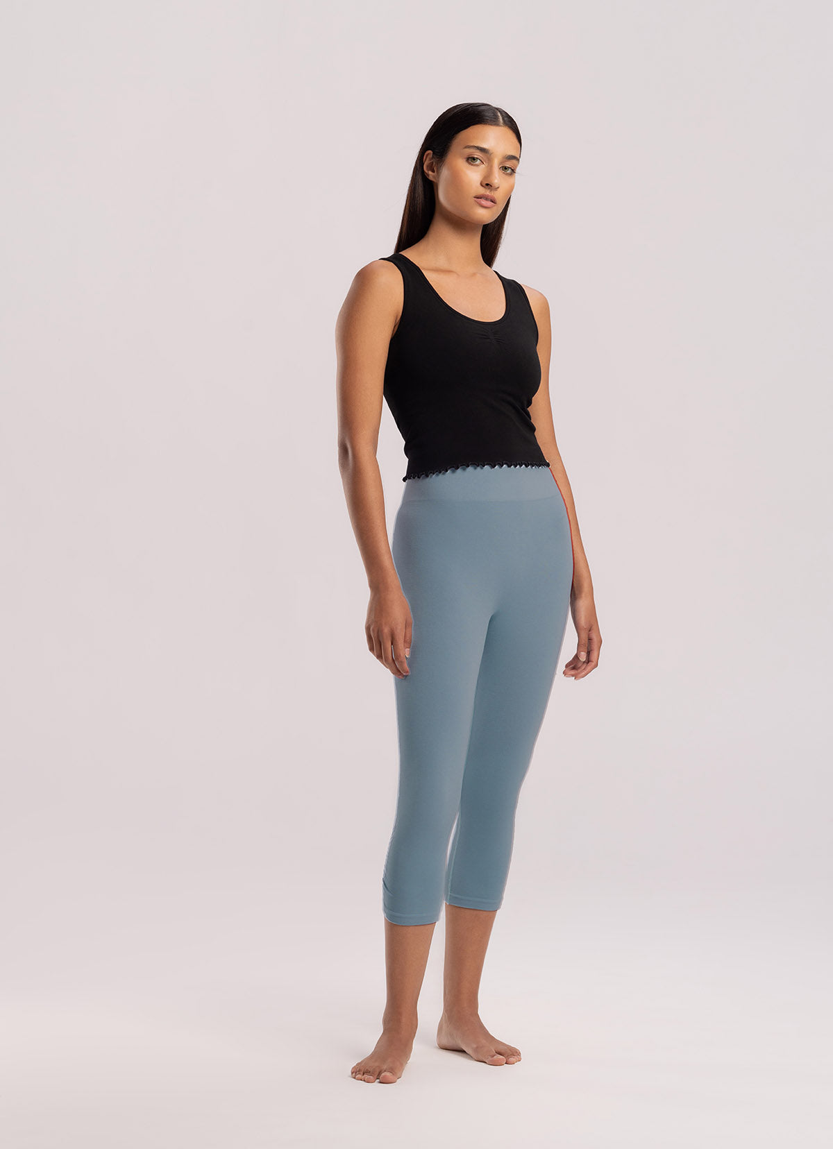 Seamless shirring leggings_Mountain Spring