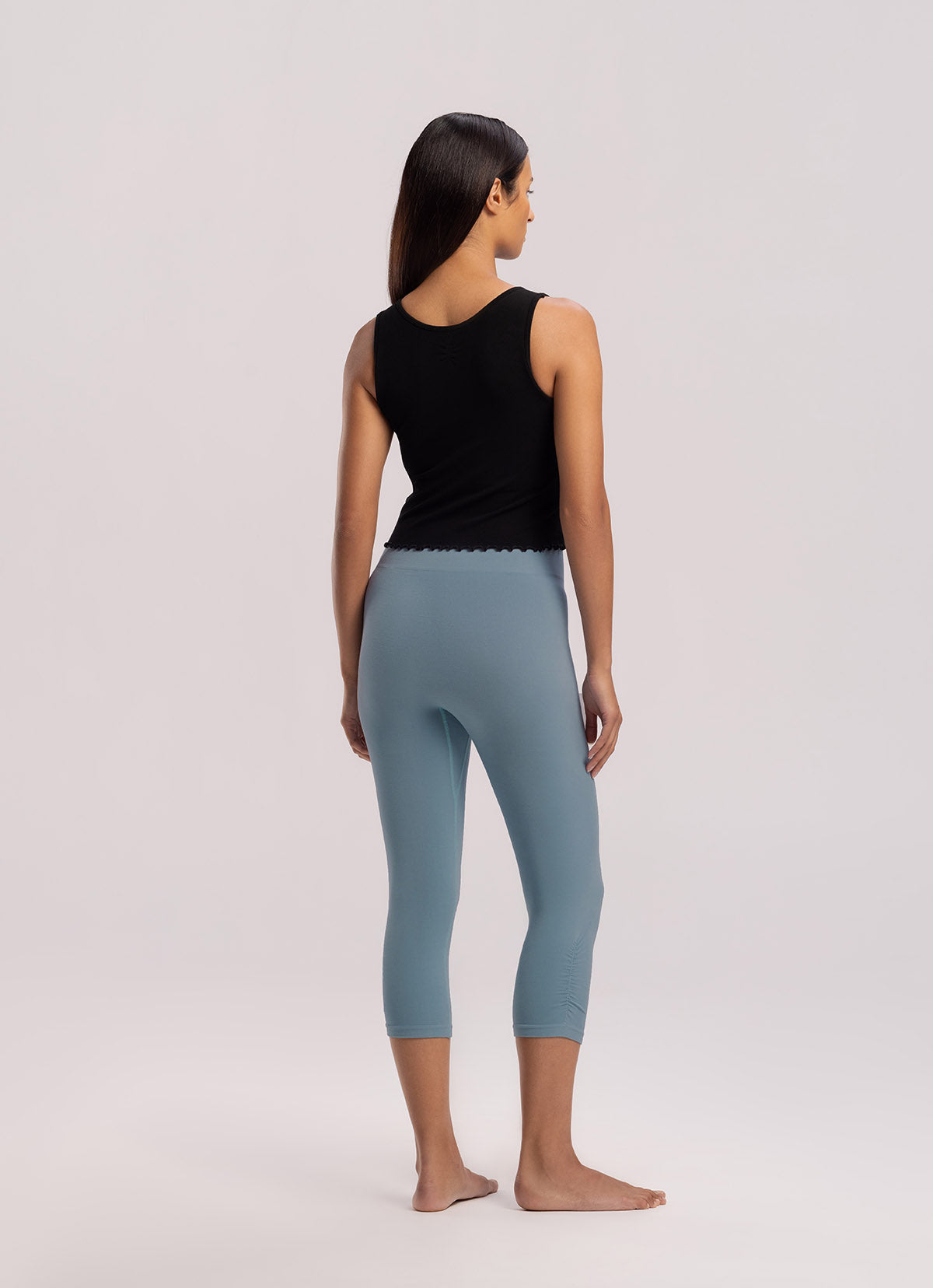 Seamless shirring leggings_Mountain Spring