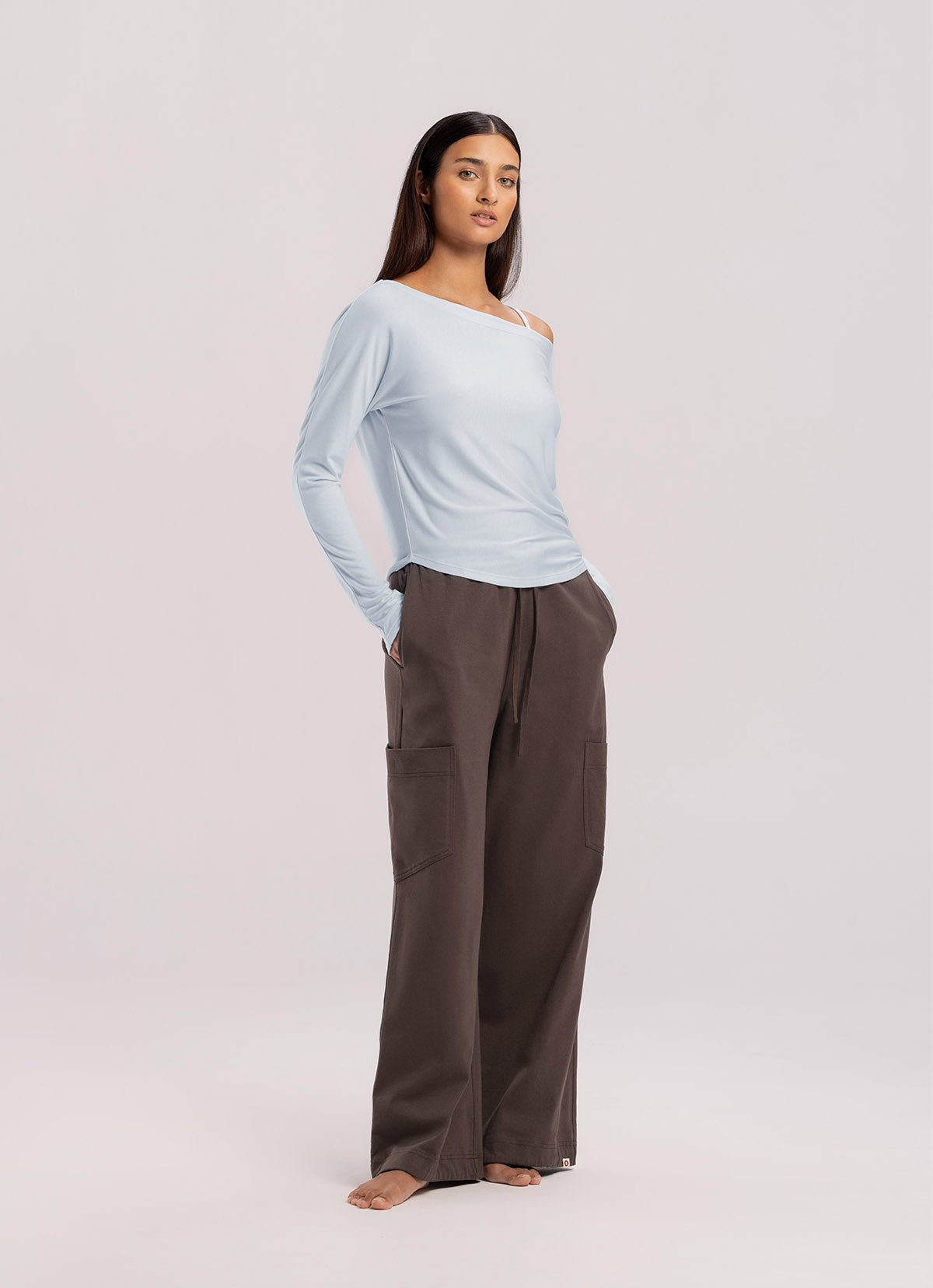 Out pocket wide pants_Hot Fudge