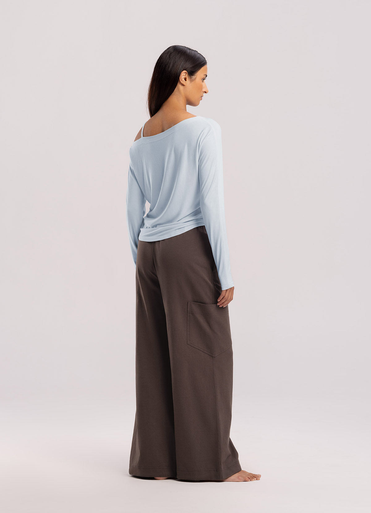 Out pocket wide pants_Hot Fudge