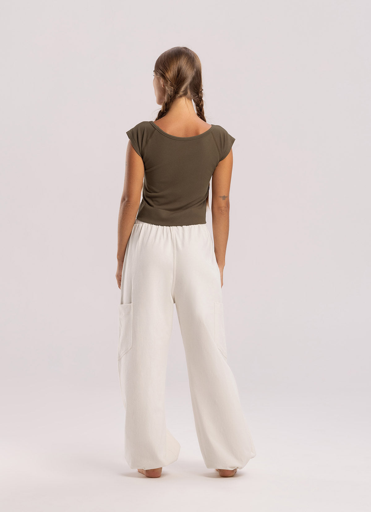 Out pocket wide pants_Whitecap Gray