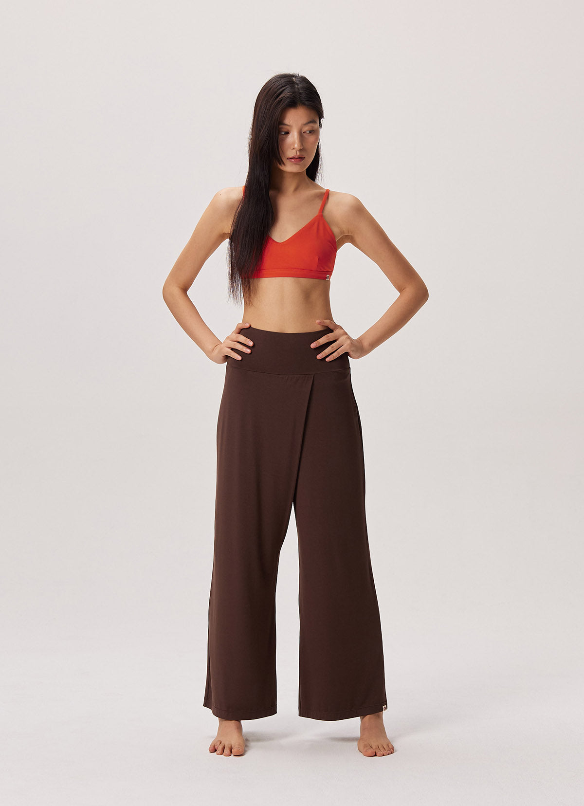 Half wrap pants_Hot Fudge