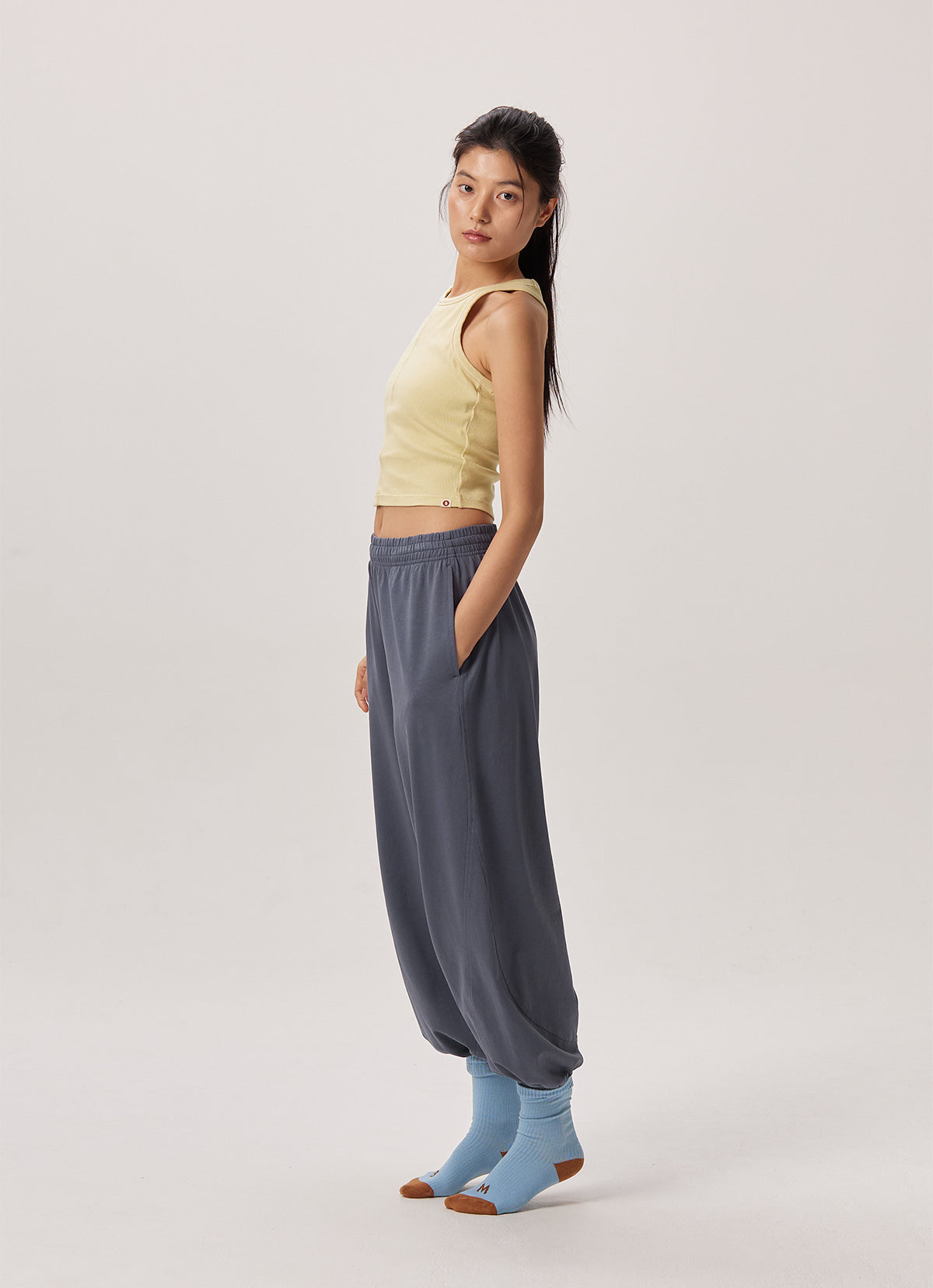 Rib ankle socks #2_Blue Multi