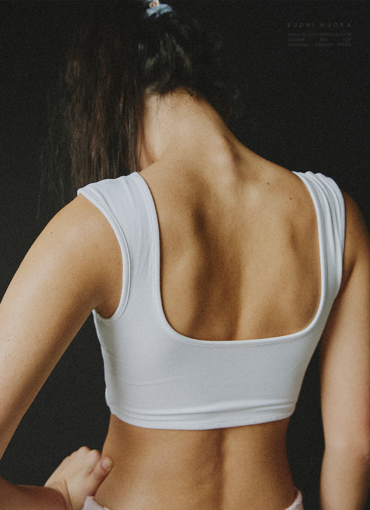Square bra top_White