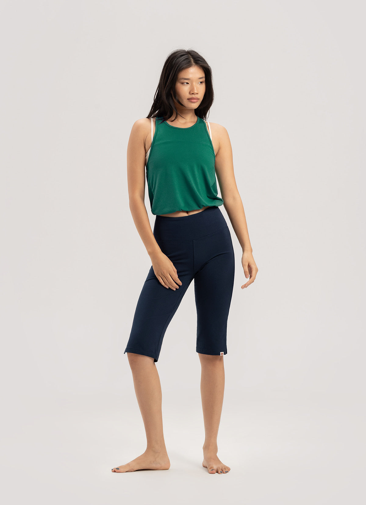 Biker middle pants_Dress Blues