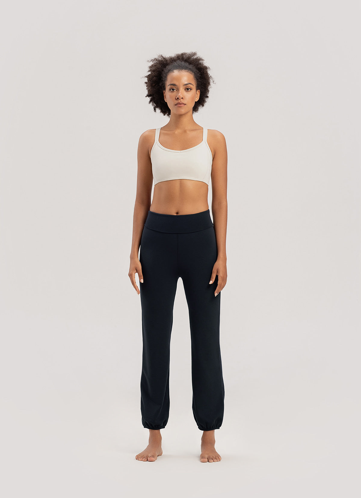 Simple pot leggings_Black