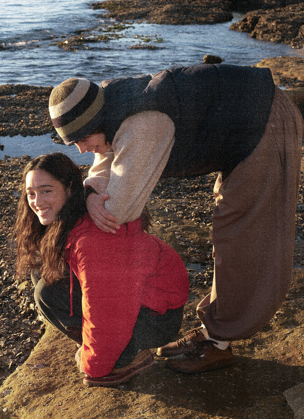 Grid padded vest (Unisex)_Sky Captain