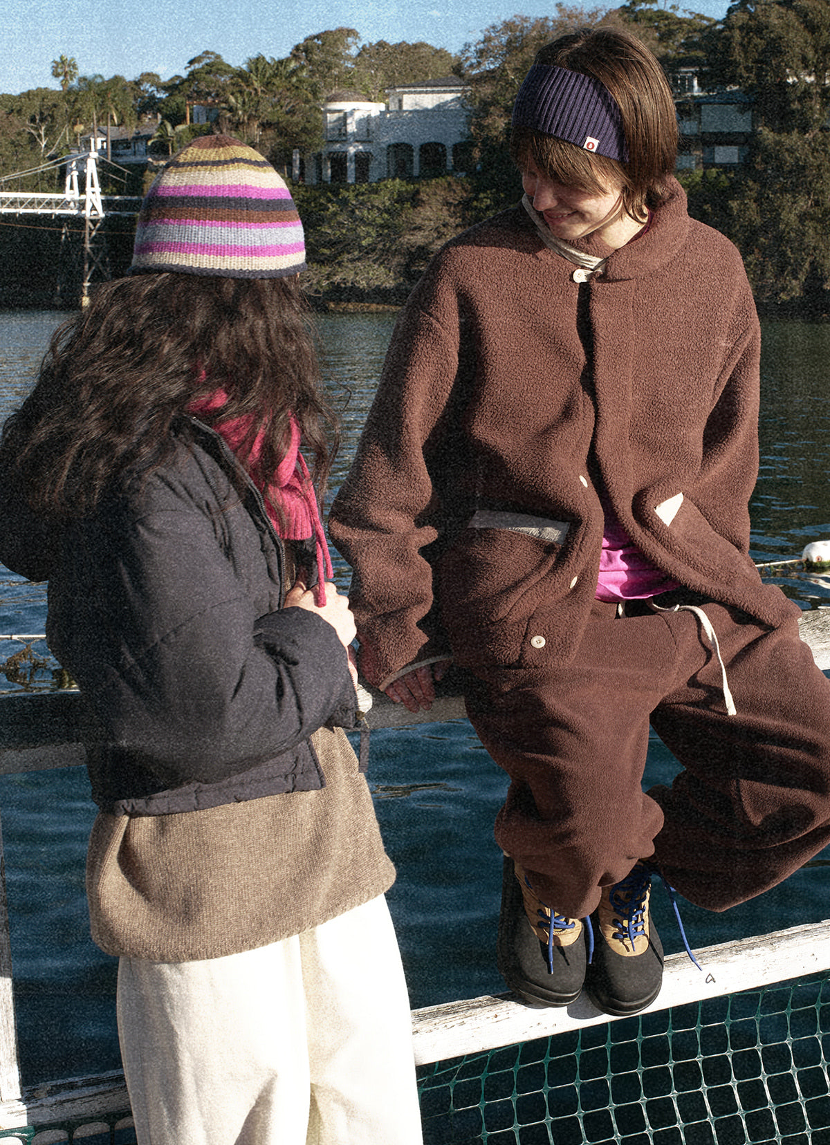 Bulky fleece jacket (Unisex)_Brown