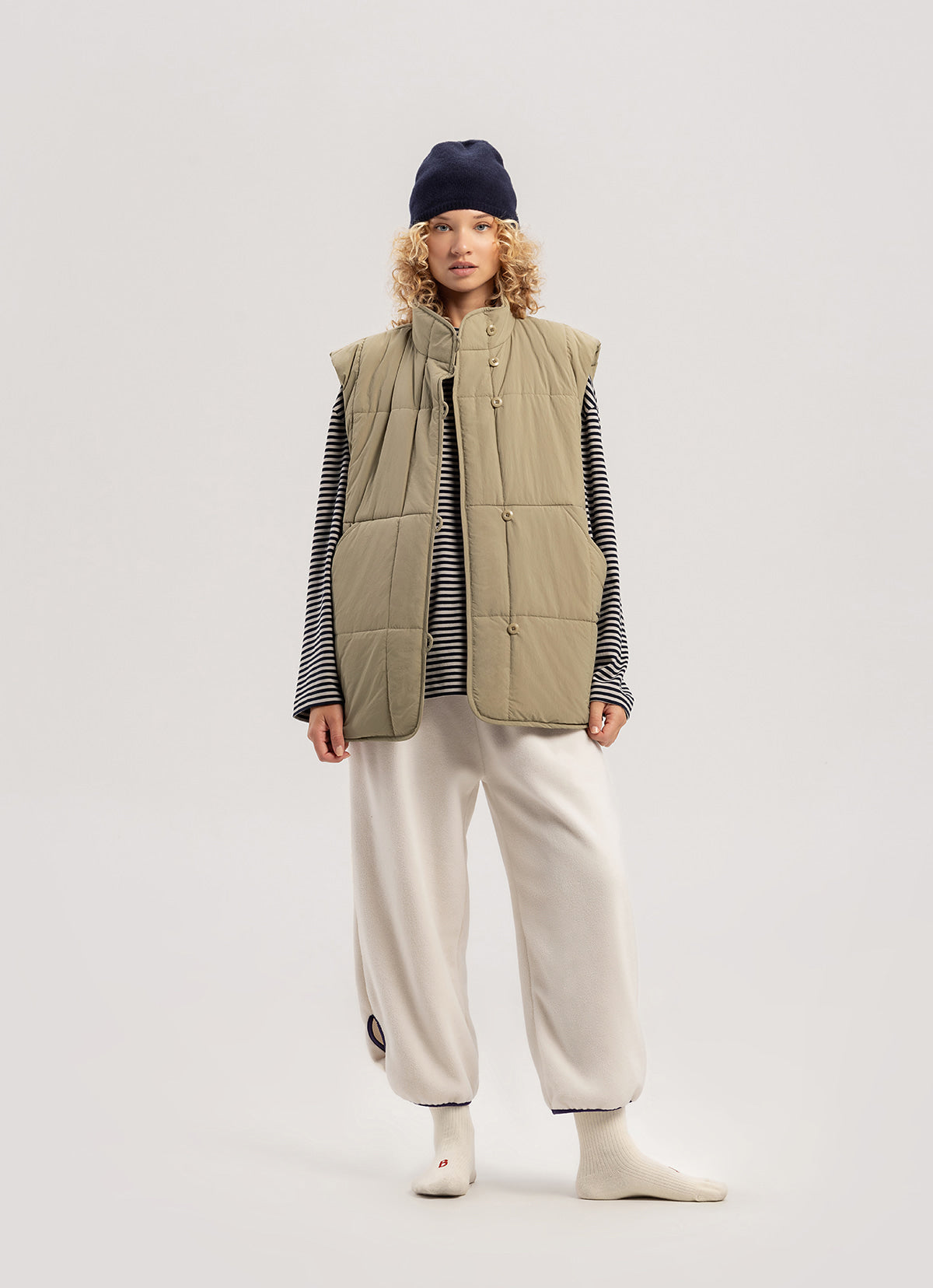 Grid padded vest (Unisex)_Tree House