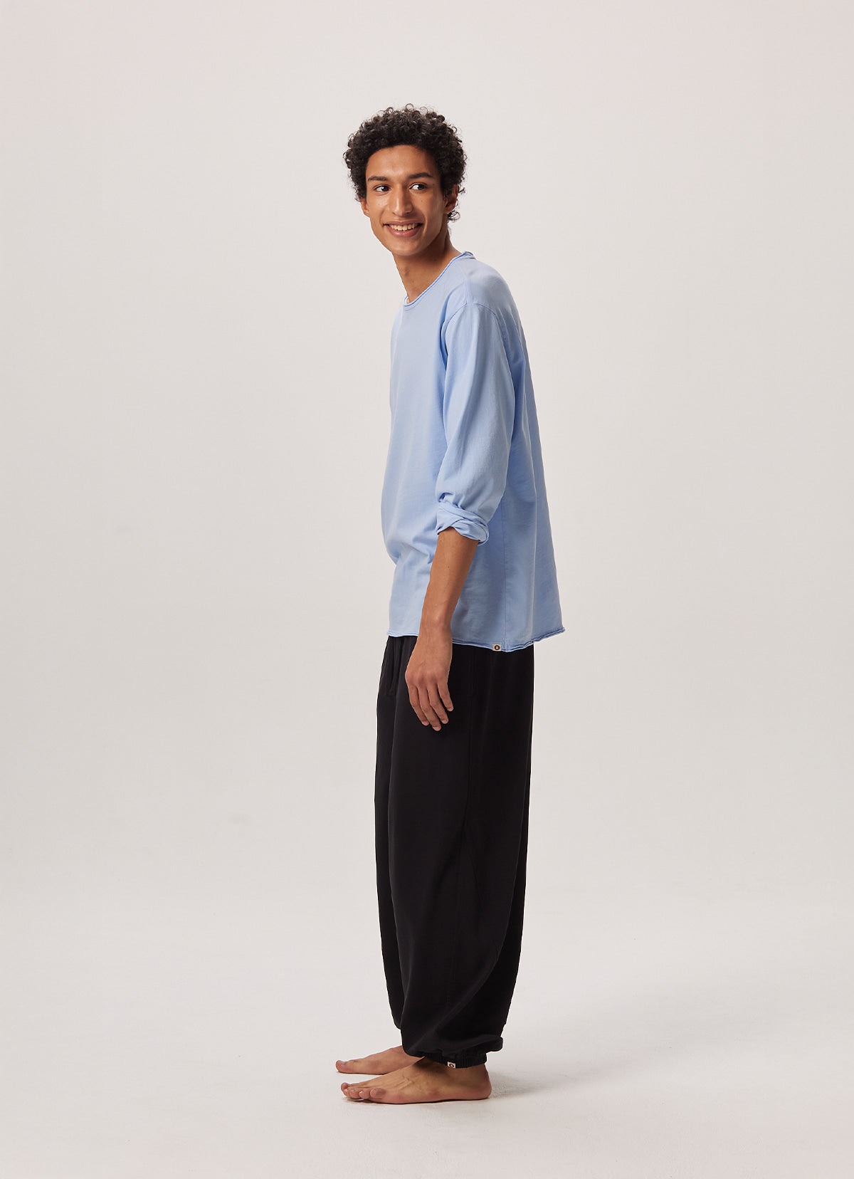 Diagonal jogger pants (For Men)_Black