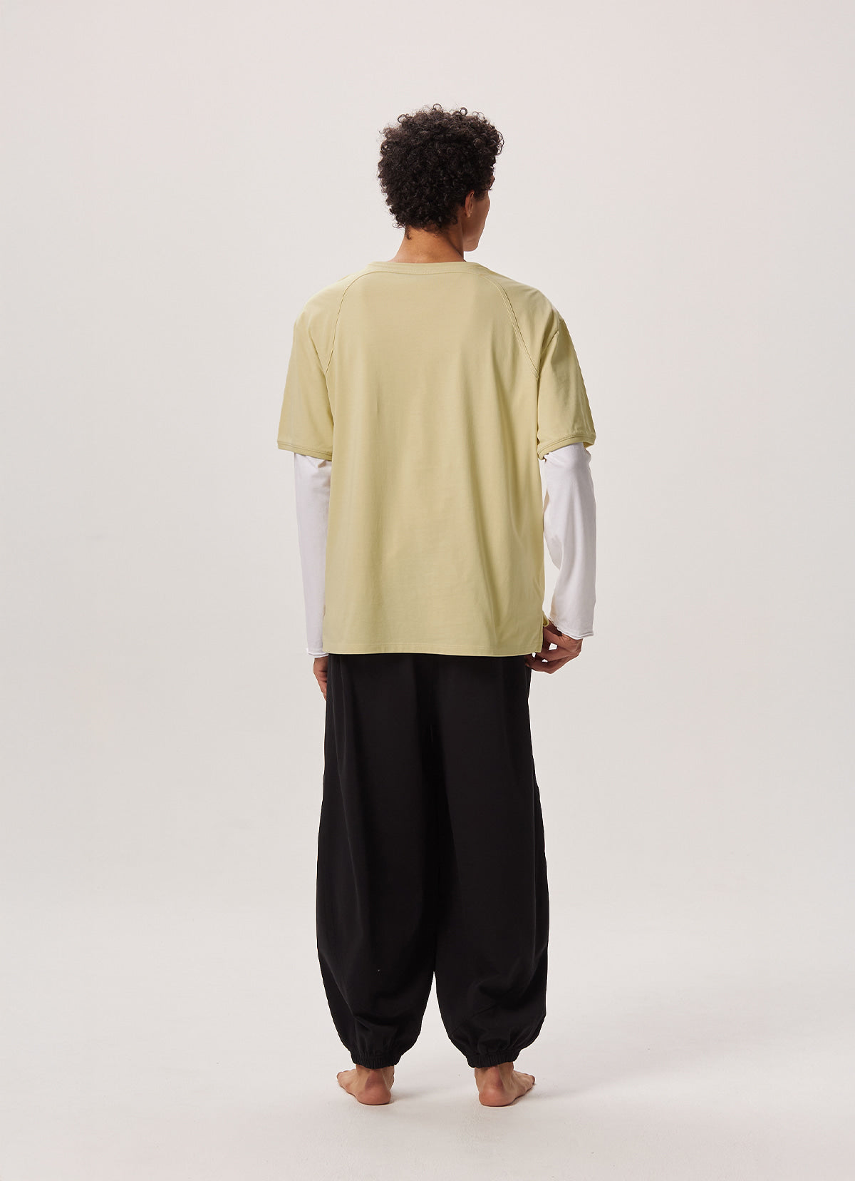 Diagonal jogger pants (For Men)_Black