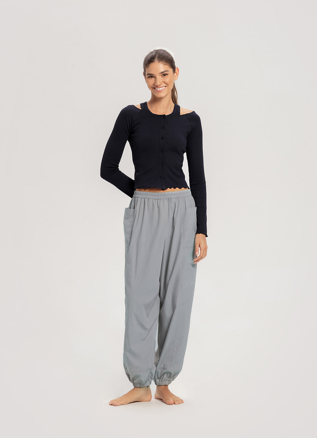 Wrap pocket pants (Nylon ver.) (Unisex)_Ether