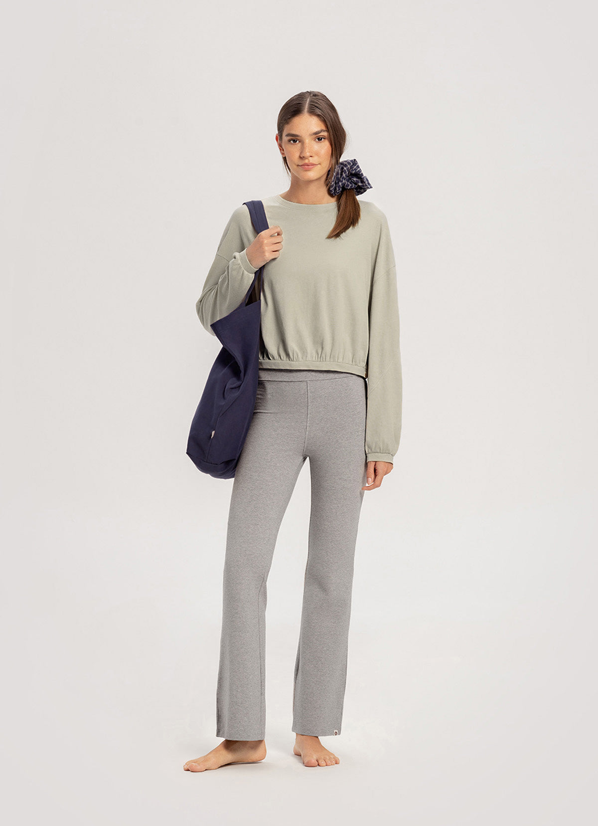 Melebar pants_Dark Melange Grey