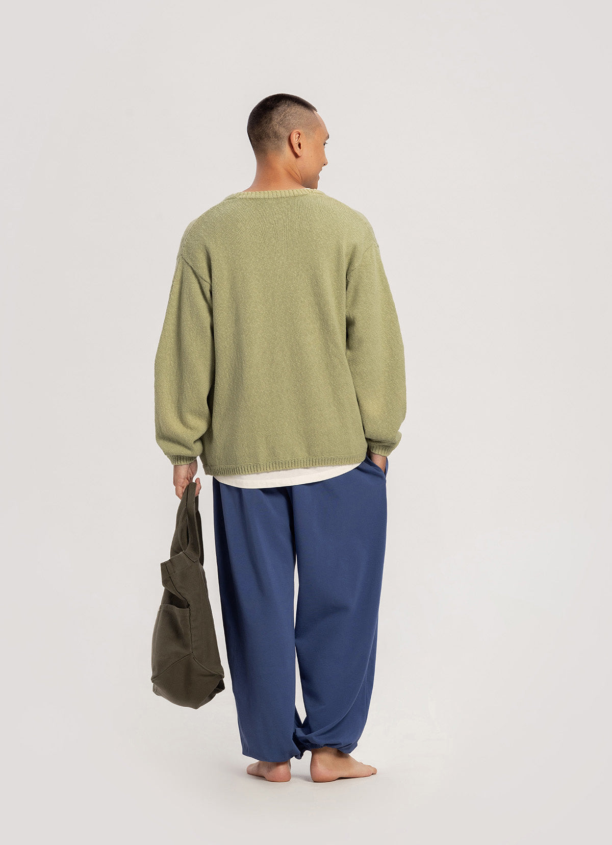 Round cardigan (Unisex)_Winter Pear