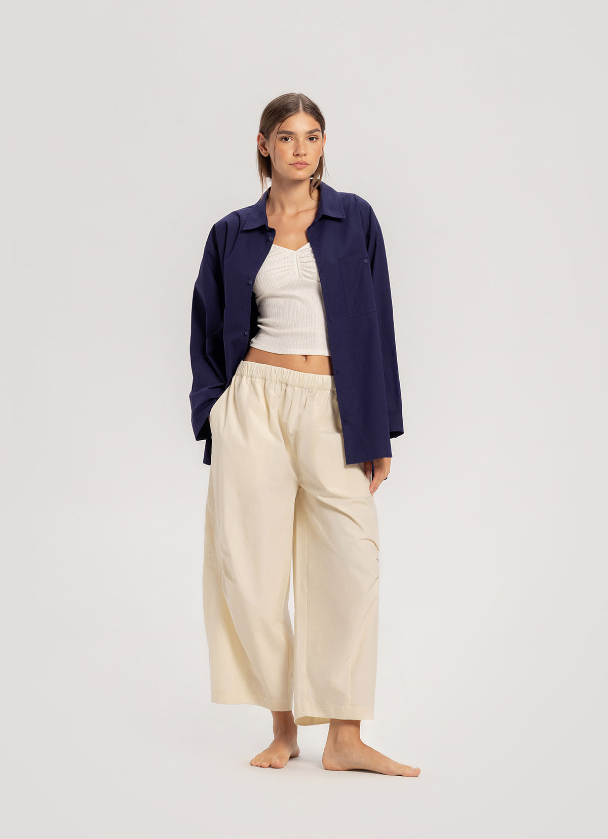 Overfit pocket shirts (Unisex)_Purple