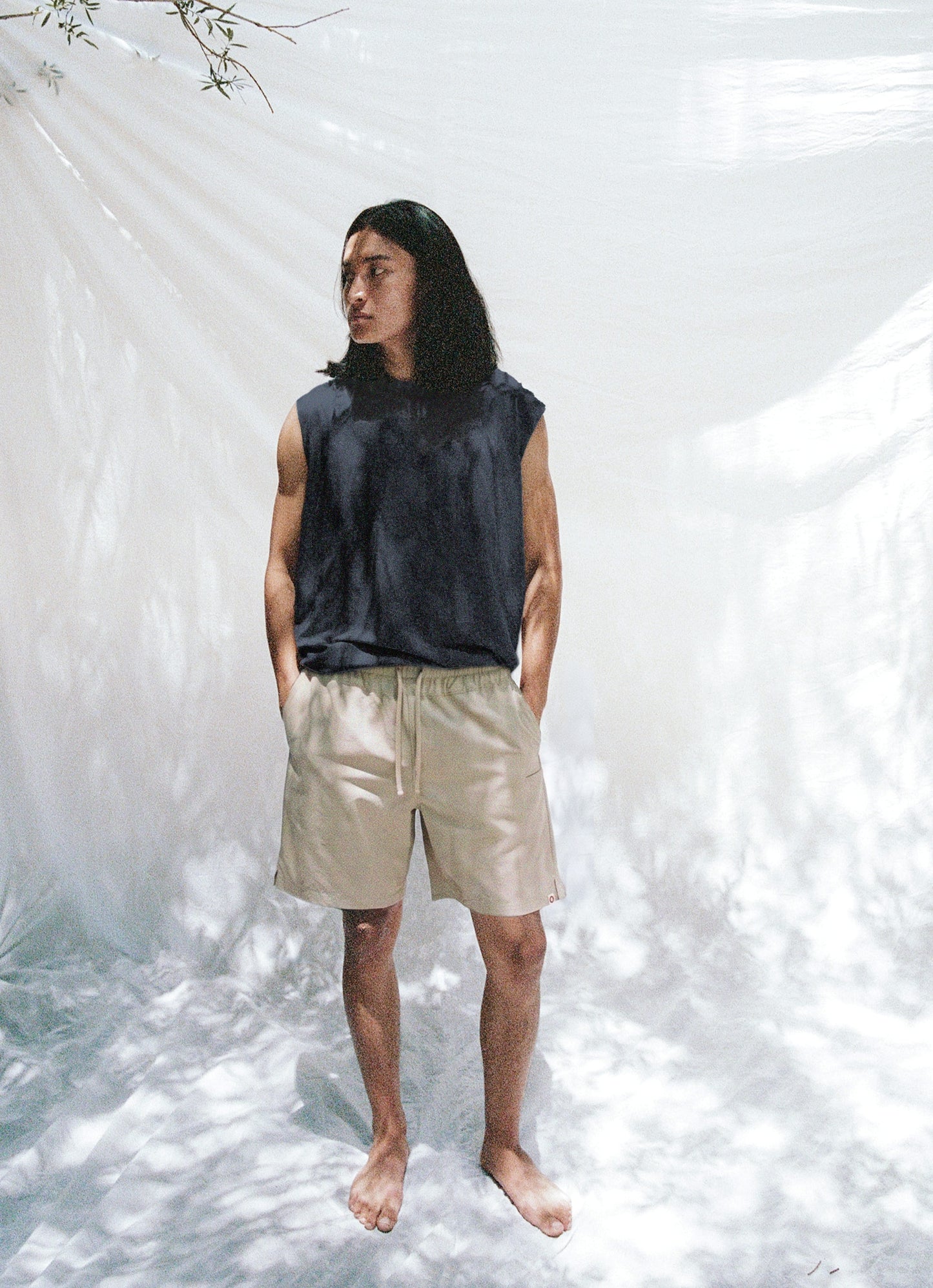 [Movement Line] Jala sleeveless (Unisex)_Carbon