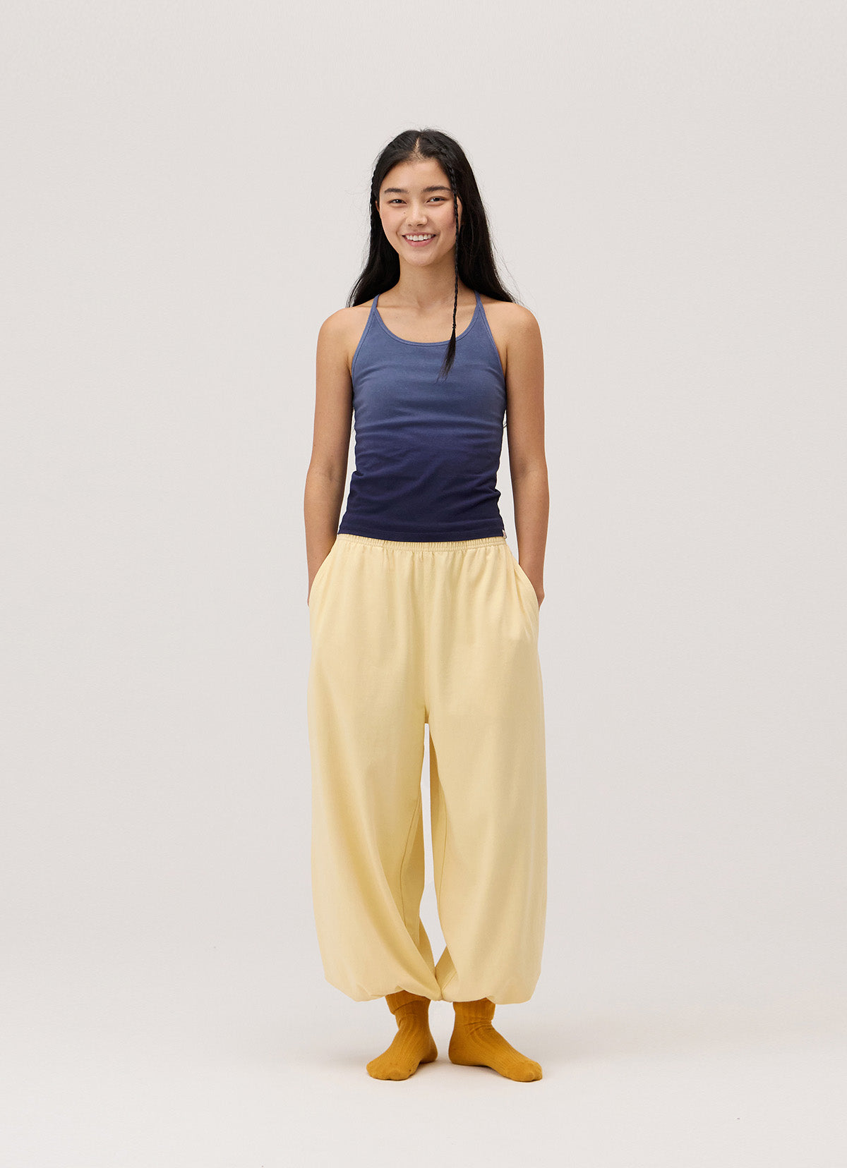Charlotte tank top_dyed_Navy Multi