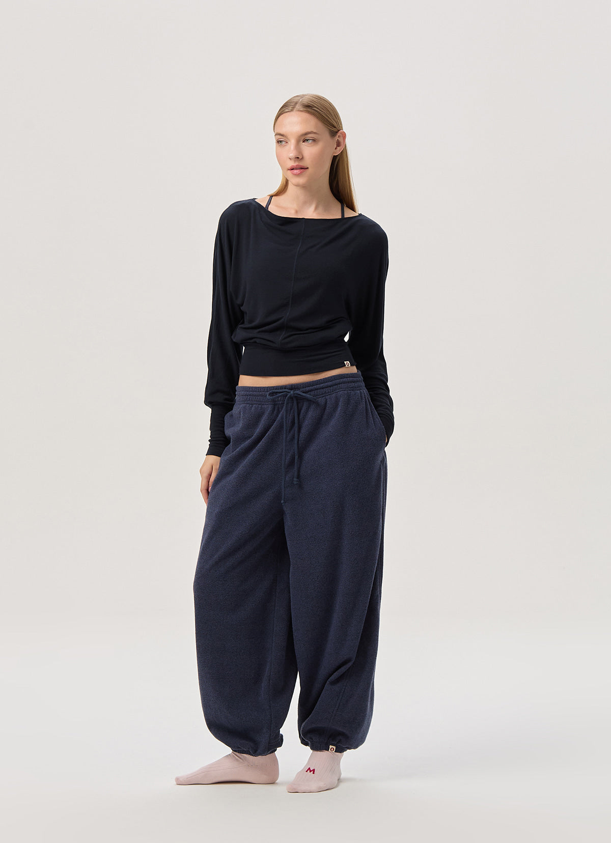 Soft wide long sleeve_Navy