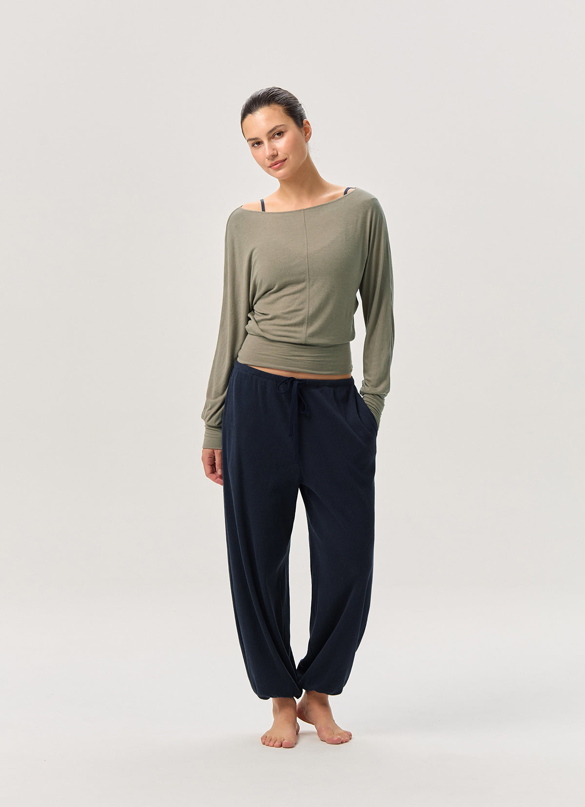 Soft wide long sleeve_Taupe