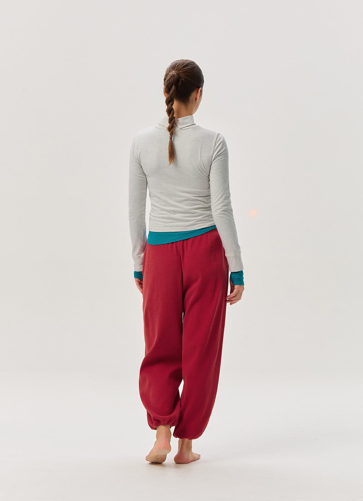 Turtle neck long sleeve_Oatmeal Melange