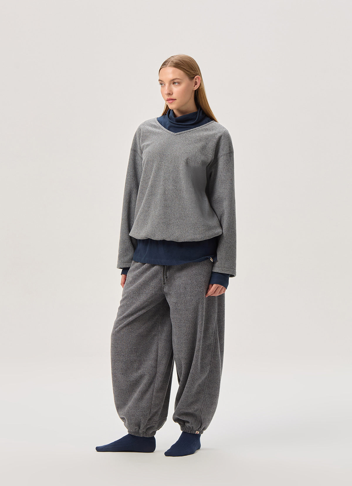 Fleece pullover_Black Multi