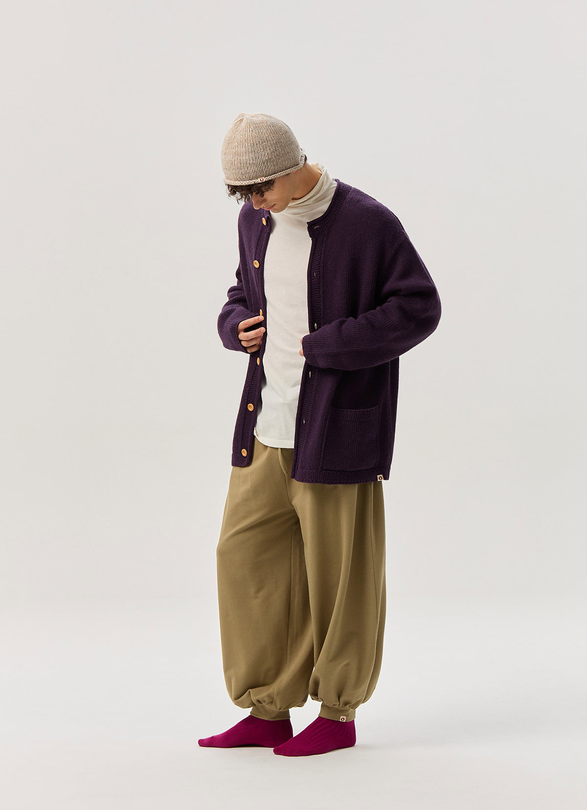 Grandpa cardigan (Unisex)_Plum Perfect
