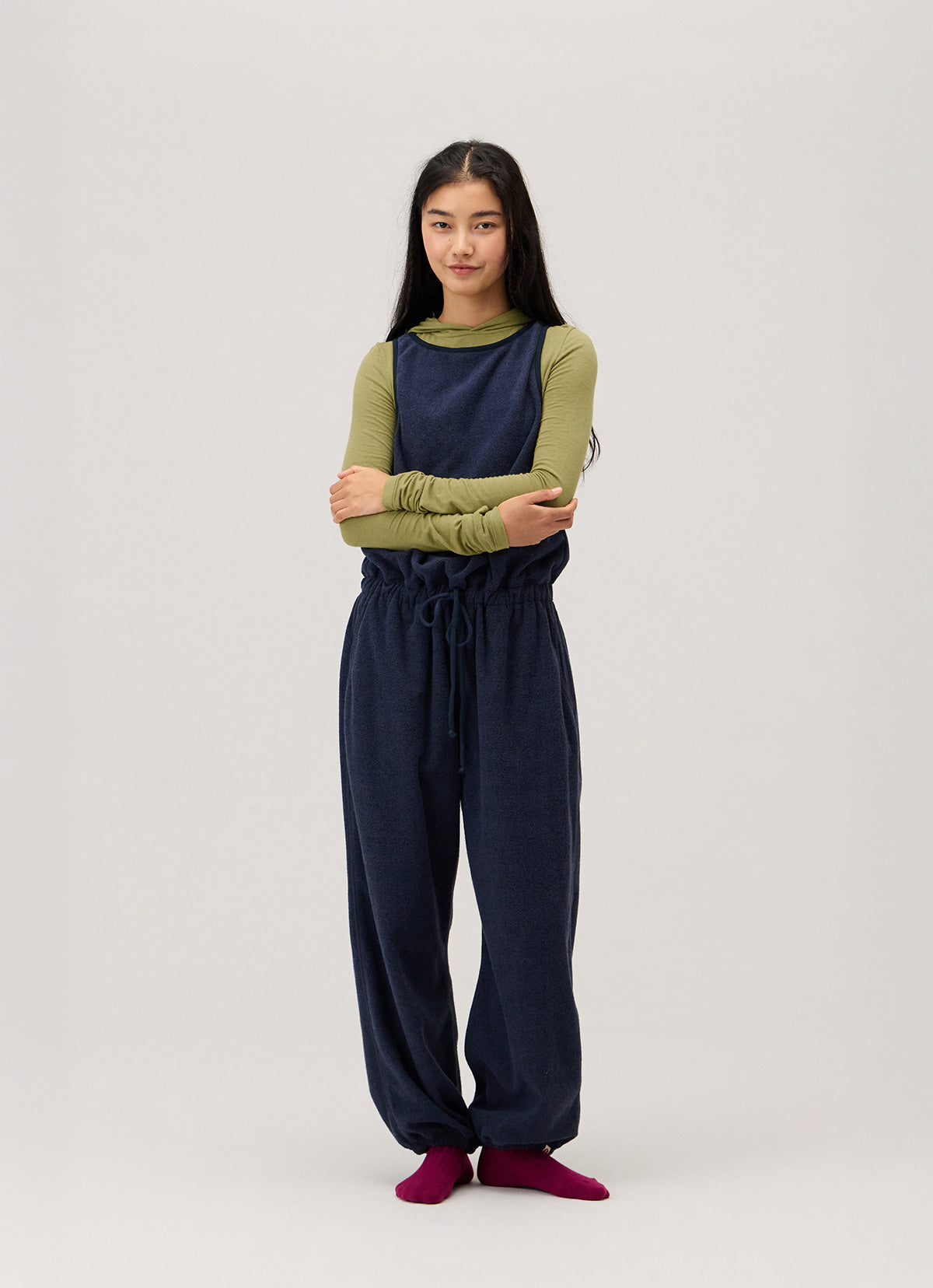 Fleece overalls_Blue Multi