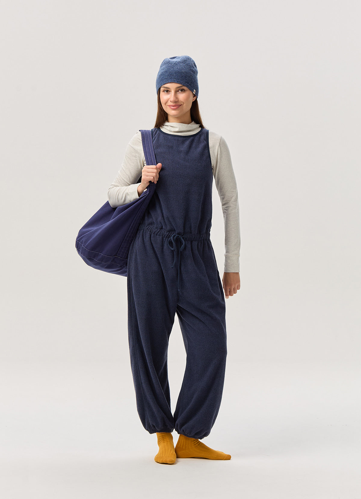 Fleece overalls_Blue Multi