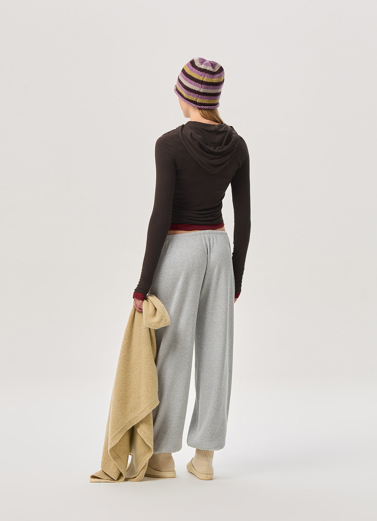 Wide button-up shawl_Potato