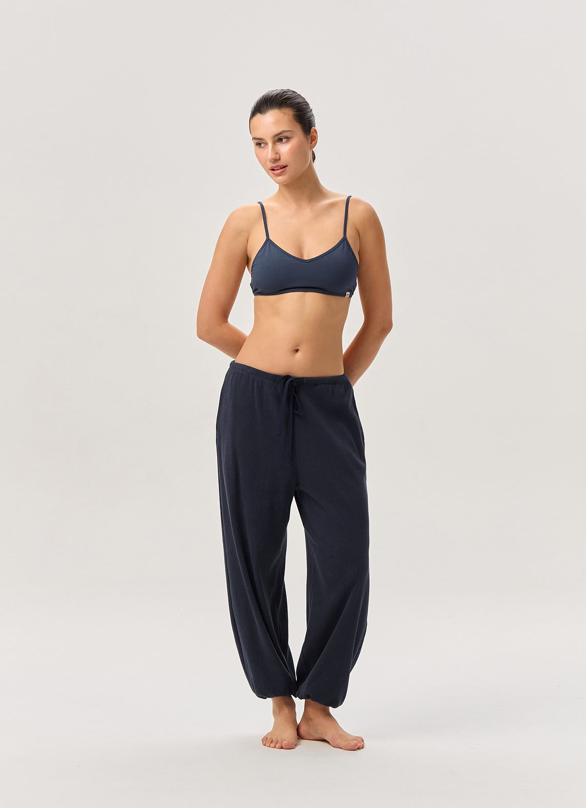 Rib jogger pants #3_Inkwell