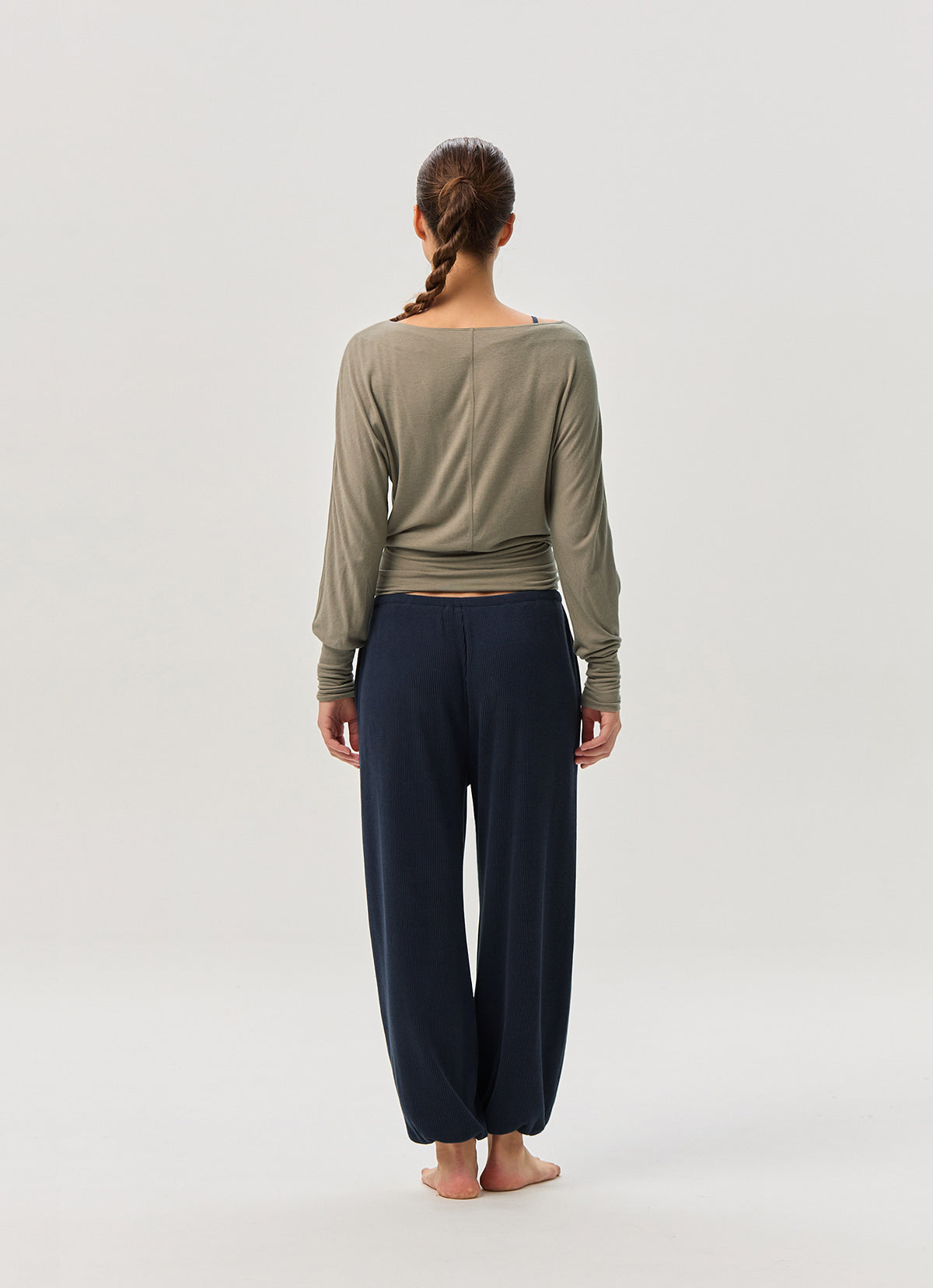 Rib jogger pants #3_Inkwell