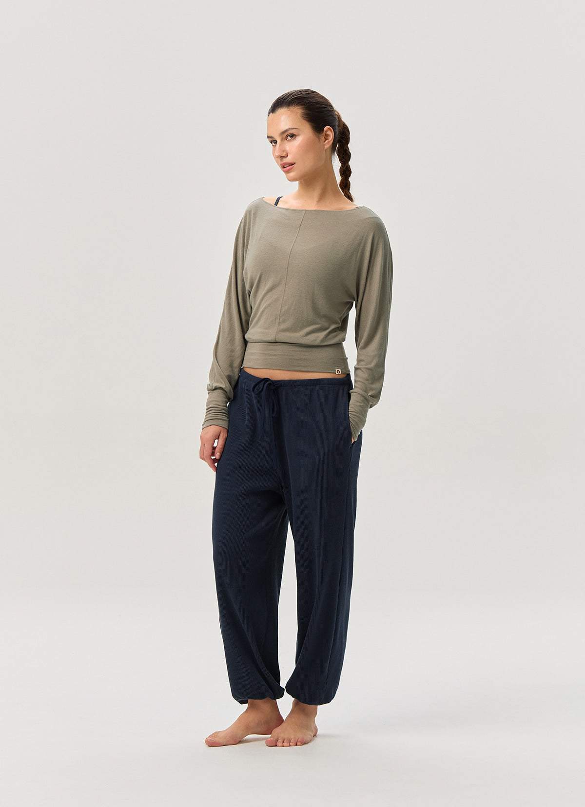 Rib jogger pants #3_Inkwell